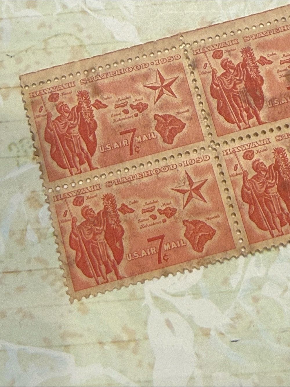 1959 7c Hawaii Statehood Stamps